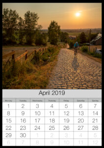 Kalender 2019 april