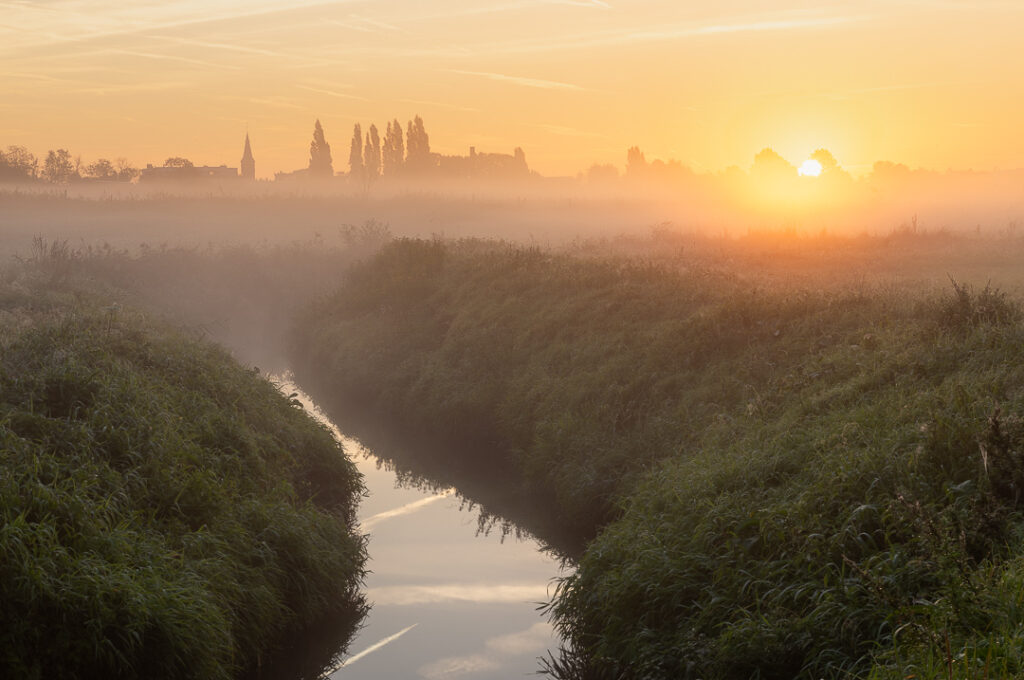 Zonsopkomst in Bergelen te Gullegem - Fotografie Krist