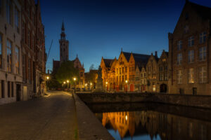 Cityscape - Bruges by Night - Jan van Eyckplein - Fotografie Krist