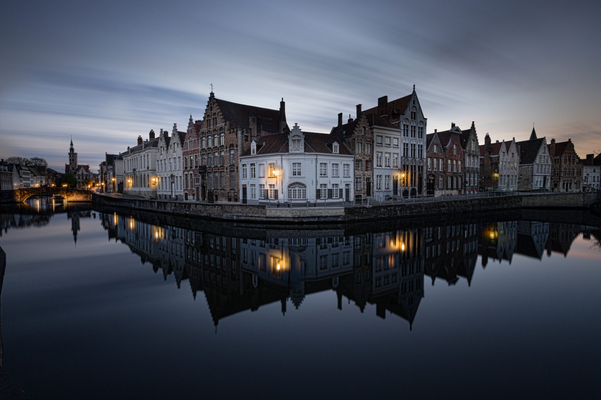 Cityscape - Bruges by Night - Spiegelrei - Fotografie Krist