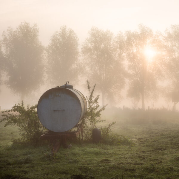 Zonsopkomst langs de Leie te Kortrijk