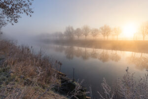 Fotografie Krist Hooghe Kalender Menen Januari Leie zonsopkomst