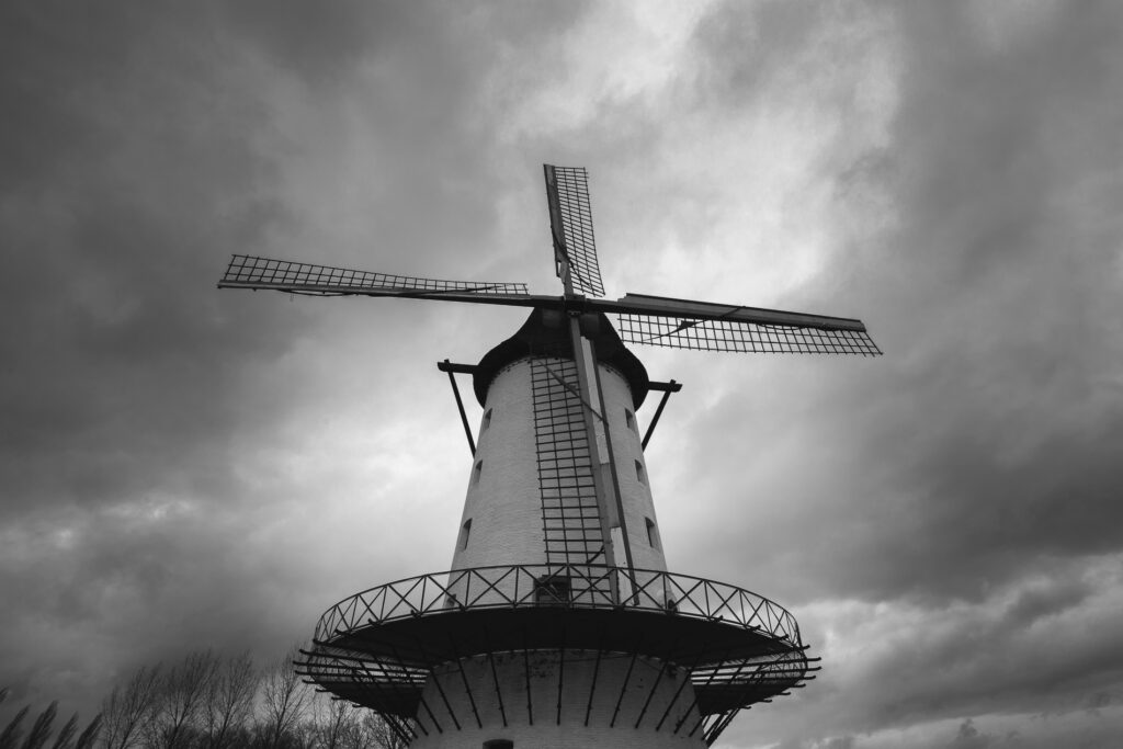 Fotografie Krist Hooghe Zwart Wit Menen Molen de goede hoop