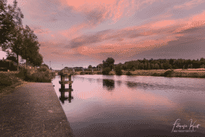 de warmste kalender 2020 - Zonsondergang langs de Leie in Menen (1)