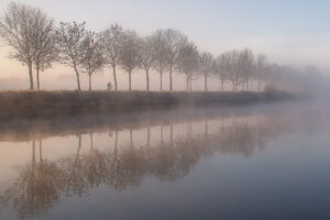 Zonsopkomst langs de Leie te Menen