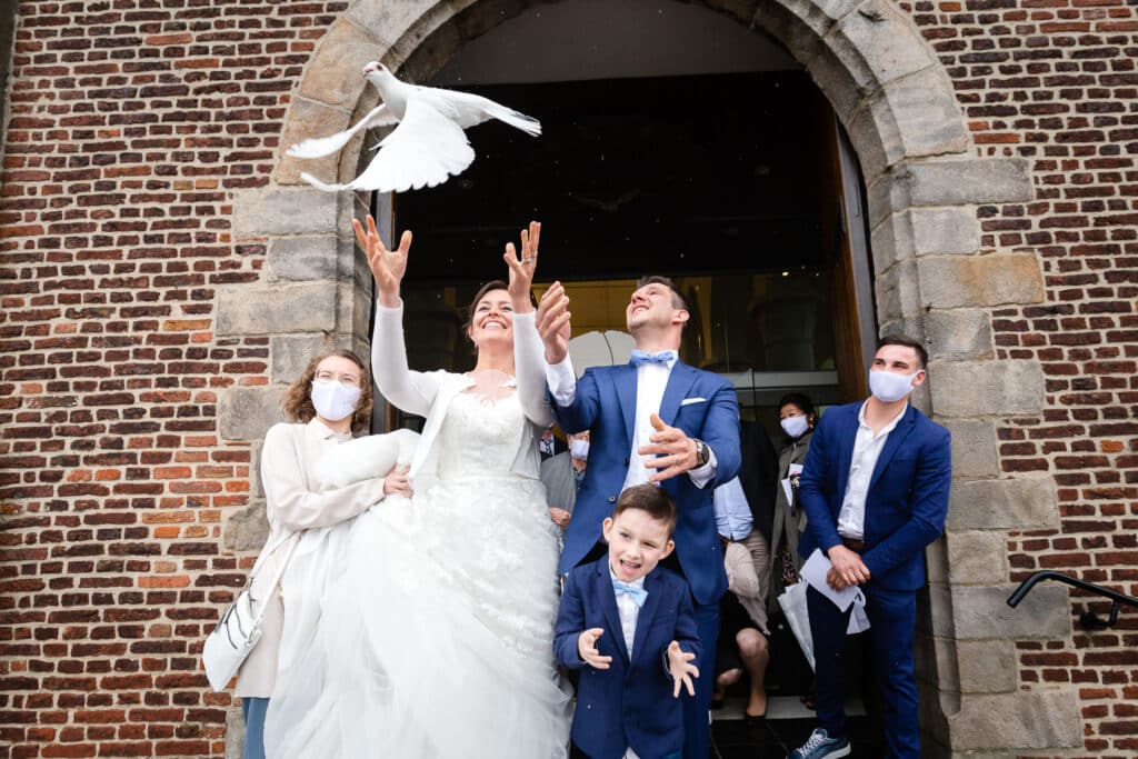 Huwelijk Delphine & Steven - Blauwe Poort Kortirjk - Kerk Rekkem - Fotografie Krist