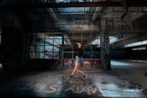 Urbex Dancers - Lyssa Casier - Fotoshoot V-tex Kortrijk