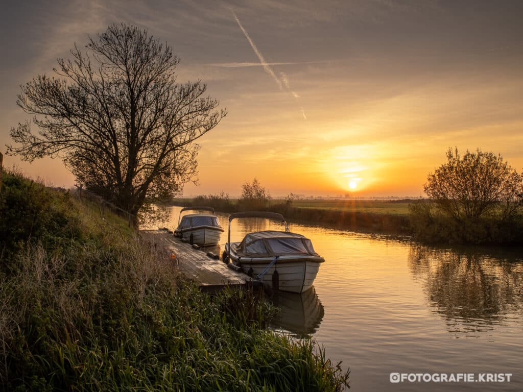 Zonsopkomst langs de Yzer in de Fintele