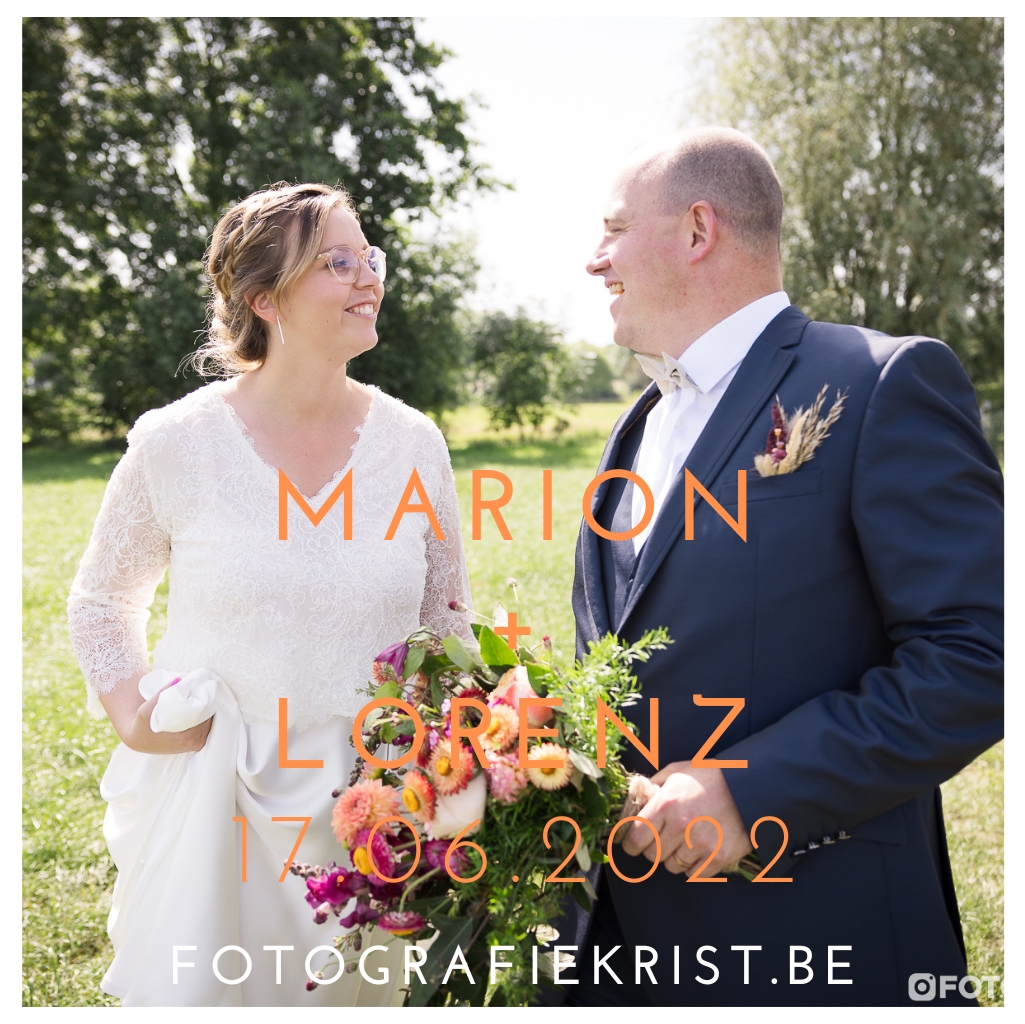 Huwelijk Fotoreportage Marion & Lorenzo - Fotografie Krist Menen