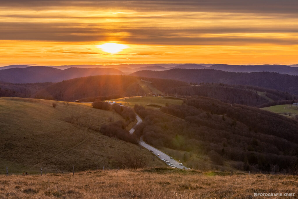 zonsondergang Hohneck - 
coucher de soleil Hohneck - Vosges -  France