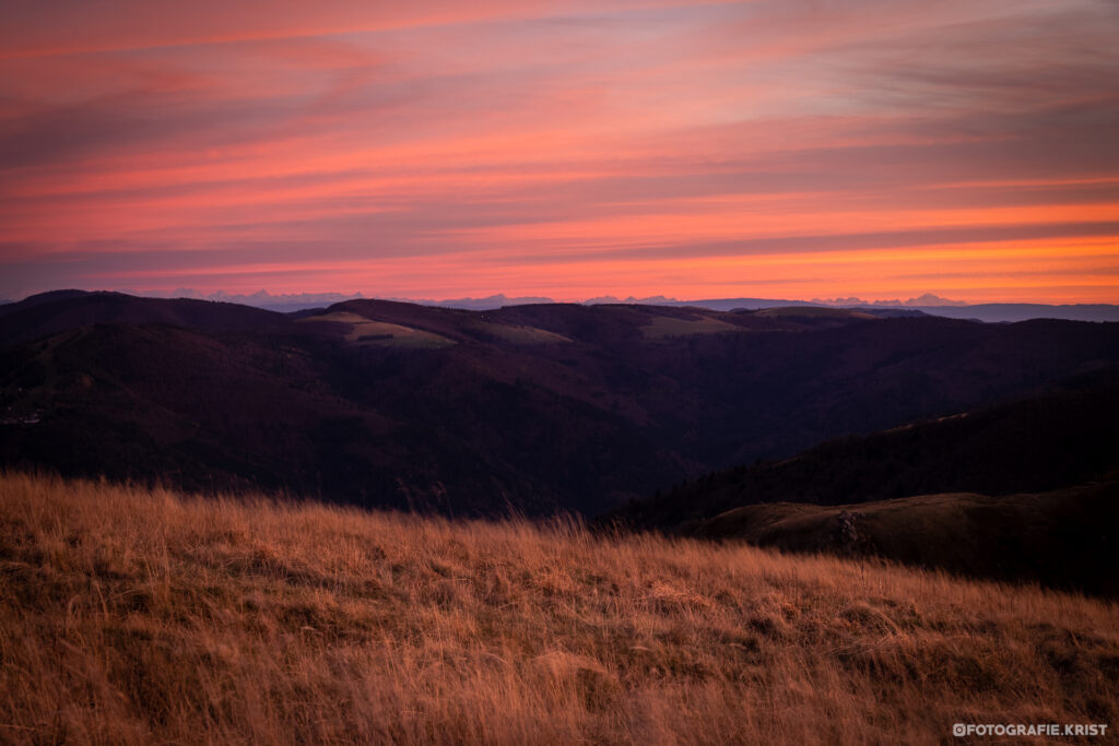 zonsondergang Hohneck - 
coucher de soleil Hohneck - Vosges -  France