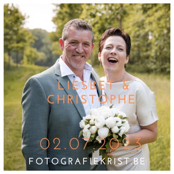 Huwelijk Liesbet&Christophe Fotosessie Gasthuisbossen Zonnebeke - FotografieKrist
